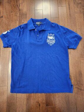 Polo Ralph Lauren men's short sleeve blue golf shirt in size XL polo riders